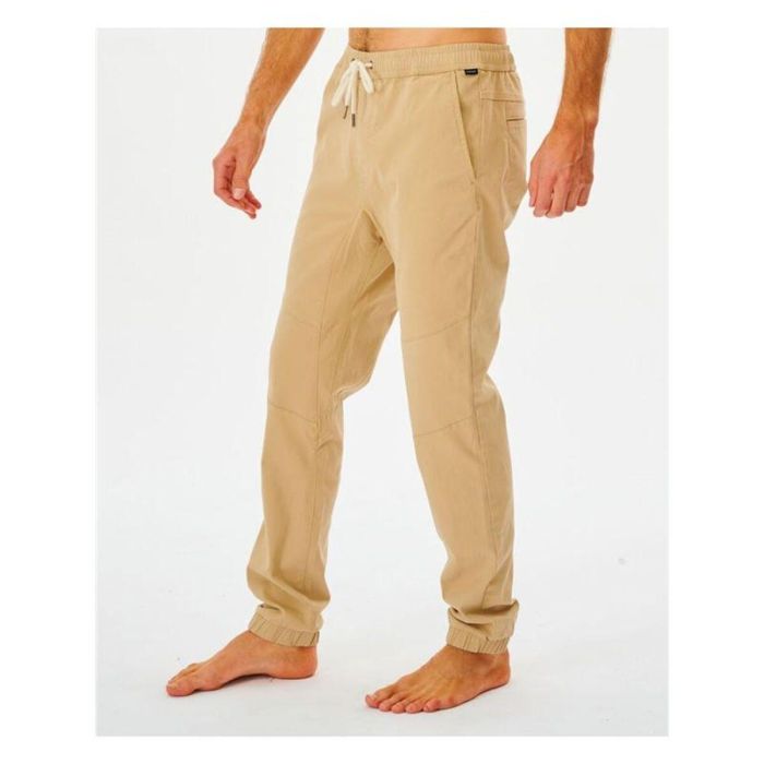 Pantalón Largo Deportivo Rip Curl Re Entry Jogger Beige Hombre