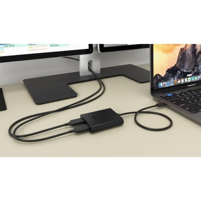 Adaptador DisplayPort a HDMI i-Tec C31DUAL4KHDMI Negro 4K Ultra HD 2