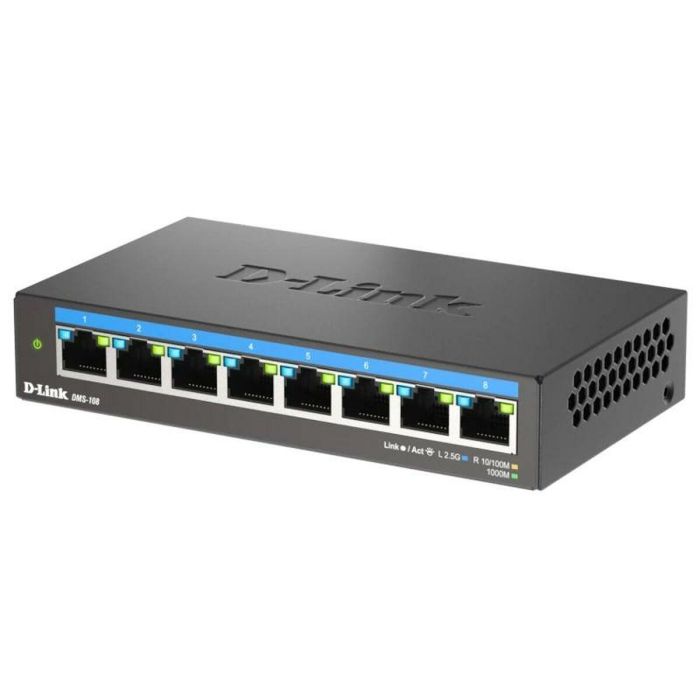 D - Link Switch Multigigabit 2.5G 8 Puertos Dms - 108 E, No Administrado, 40 Gbps, Escritorio 3 D - Link Switch Multigigabit 2.5G 8 Puertos Dms - 108 E, No Administrado, 40 Gbps, Escritorio 3