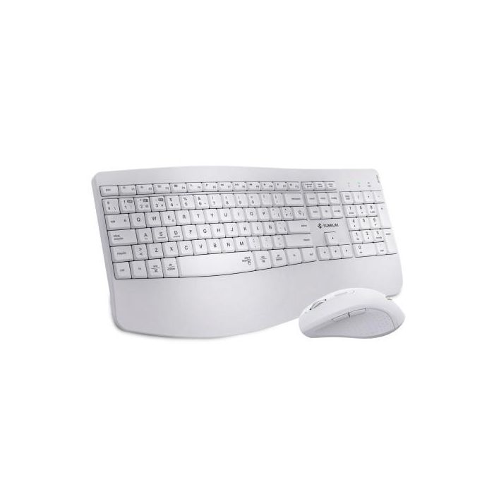Subblim SUBKBC-DCOPW1 Combo Teclado y Ratón Ergonómico Inalámbrico Blanco - Conexión Dual, Bluetooth 5.3, Teclas Silenciosas, Batería Recargable 9 Subblim SUBKBC-DCOPW1 Combo Teclado y Ratón Ergonómico Inalámbrico Blanco - Conexión Dual, Bluetooth 5.3, Teclas Silenciosas, Batería Recargable 9