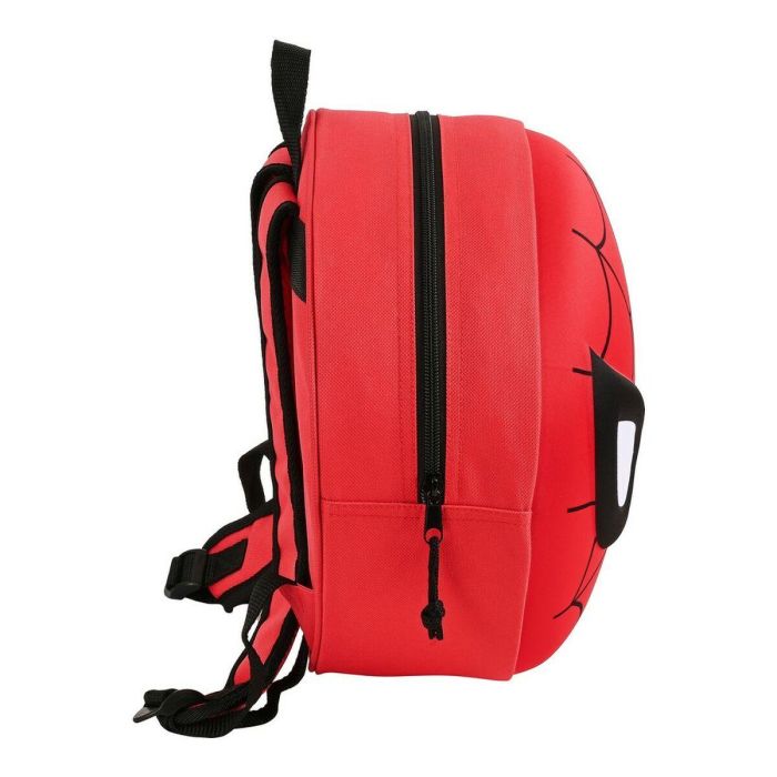 Mochila Infantil 3D Spiderman 642267358 Negro Rojo 31 x 31 x 10 cm 2