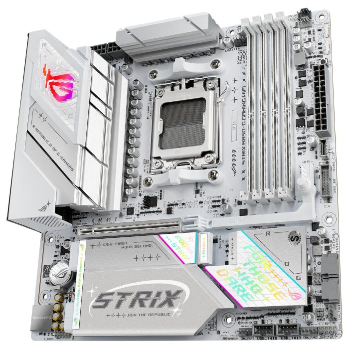 ASUS ROG STRIX B850-G GAMING WiFi Placa Base para PC, Chipset AMD B850, DDR5-SDRAM, Micro ATX 2