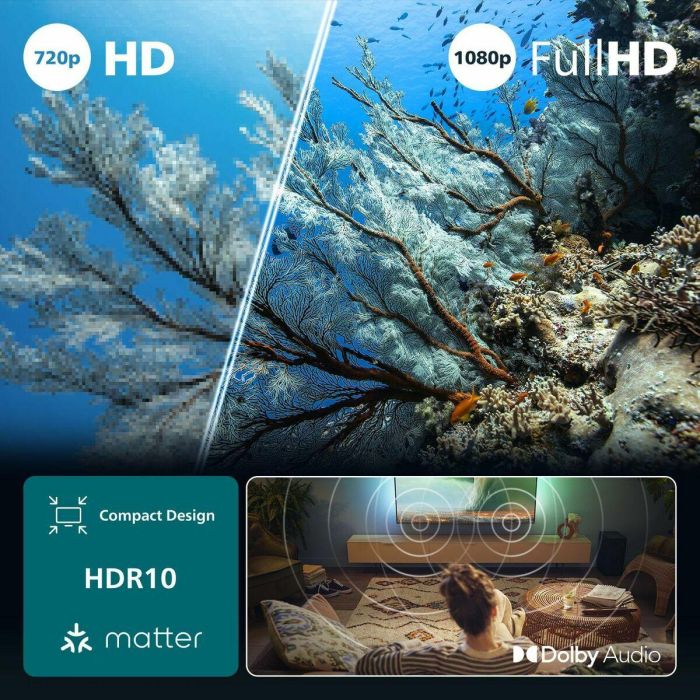 Smart TV Philips 32PFS6900/12 Full HD 32" LED HDR 9 Smart TV Philips 32PFS6900/12 Full HD 32" LED HDR 9