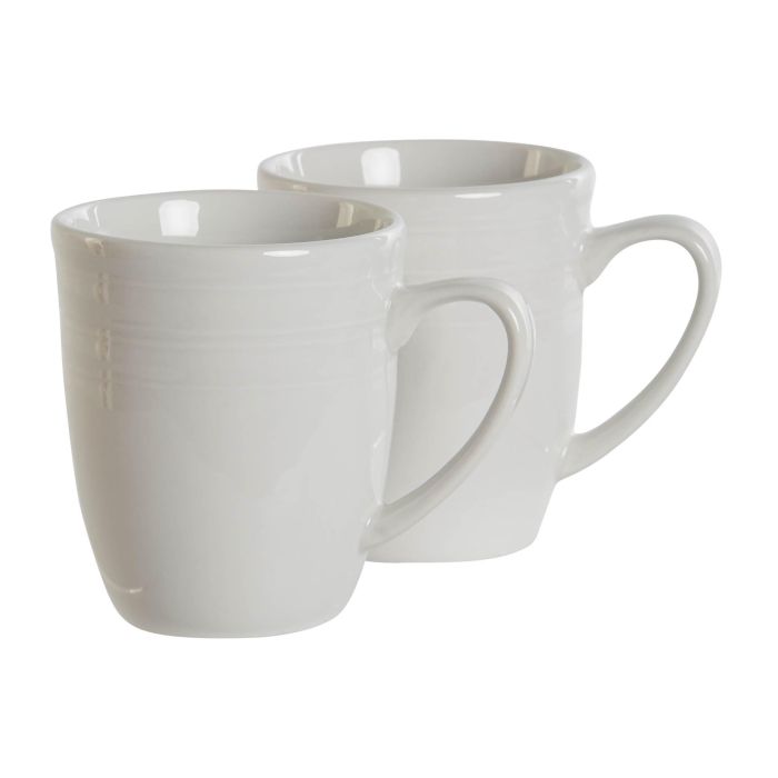 DKD Home Decor Mug 10 x 9 x 12 cm Set de 4 Porcelana Blanco 1