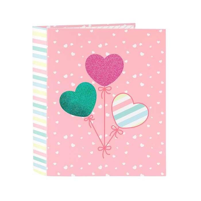 Carpeta de anillas BlackFit8 Globitos Rosa A4 27 x 33 x 6 cm Carpeta de anillas BlackFit8 Globitos Rosa A4 27 x 33 x 6 cm