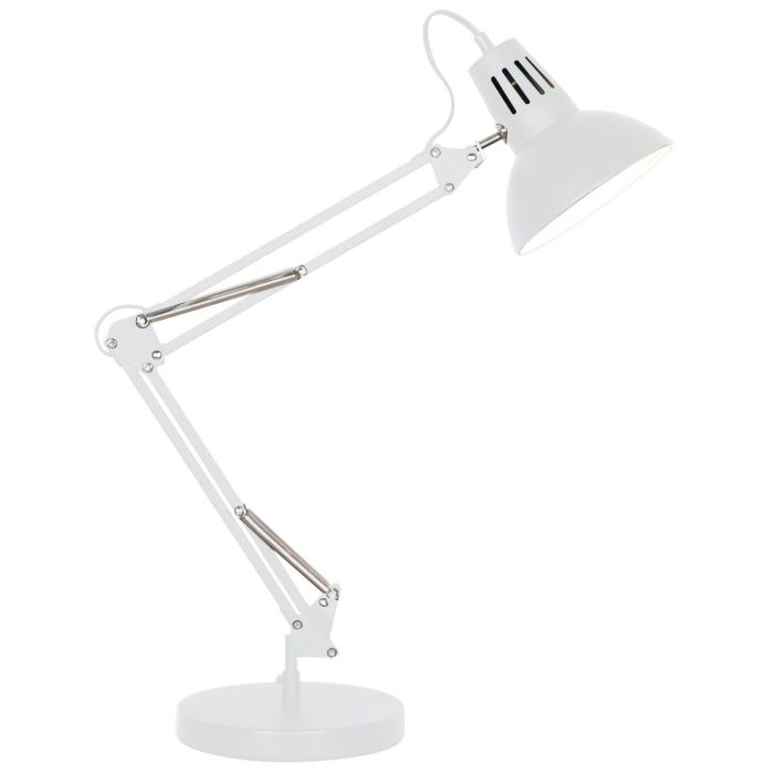 DKD Home Decor Lámpara de Sobremesa Scandi Flexo Oficina Metal Blanco 39x69x22 cm E27