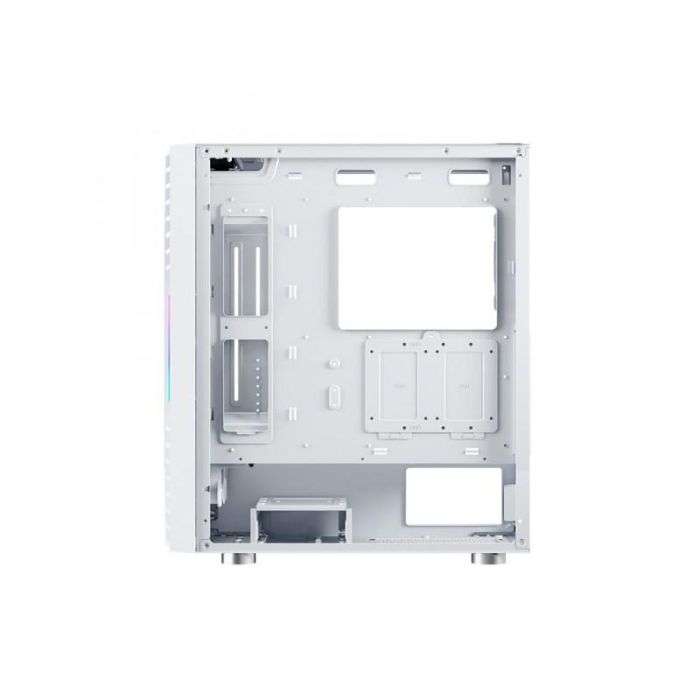 Nfortec Caja Gaming Cristal Templado Nervia White. Usb 3.0 A-Rgb. Blanco