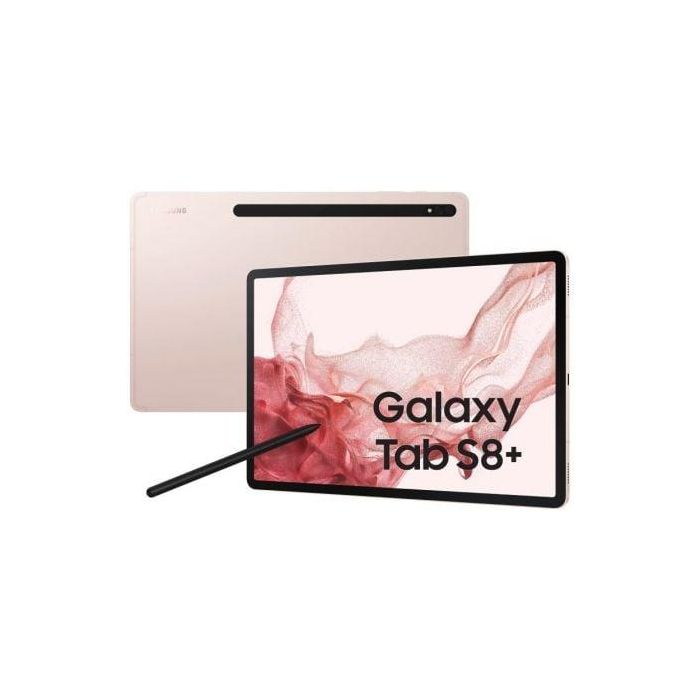 Samsung SM-X806BIDAEUE Tablet Galaxy Tab S8+ 12.4" Super AMOLED WQXGA+ 128GB 8GB RAM Octa-core 5G Rosa Dorado con S Pen Samsung SM-X806BIDAEUE Tablet Galaxy Tab S8+ 12.4" Super AMOLED WQXGA+ 128GB 8GB RAM Octa-core 5G Rosa Dorado con S Pen