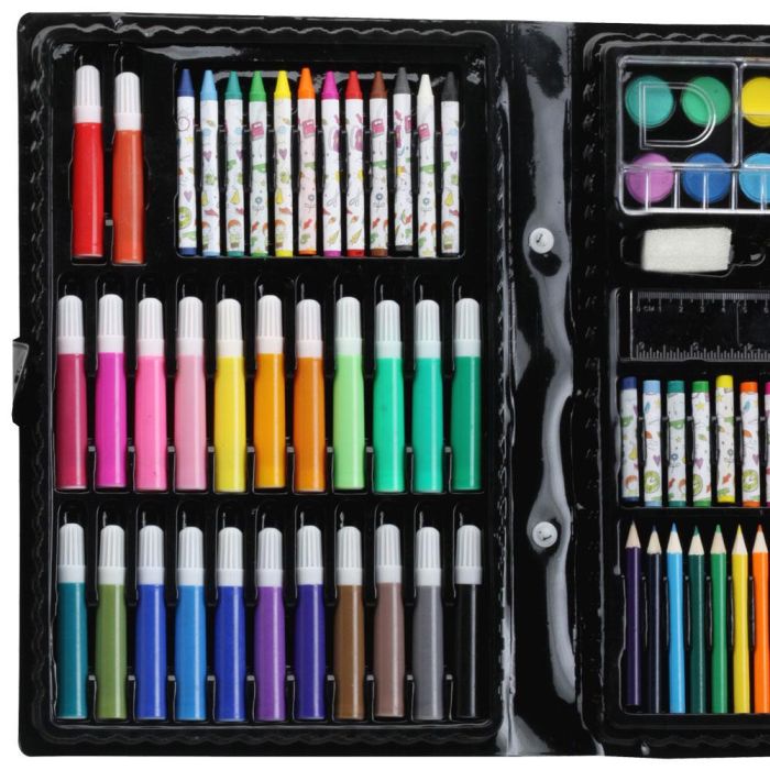 Createur de Genie Maleta de Colorear 86 Piezas con Rotuladores, Crayolas, Ceras, Acuarelas y Lápices 2