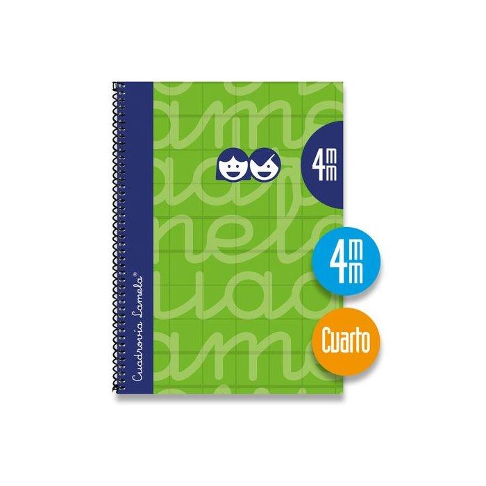 Lamela Bloc Tapa Forrada 4º 80H Cuadrovia 4 Mm Verde 5 unidades