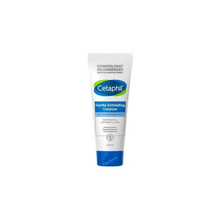 Cetaphil Limpiador Exfoliante Suave Facial para Piel Sensible con Micropartículas, Bambú, Provitamina B5 y Vitamina E 178 ml
