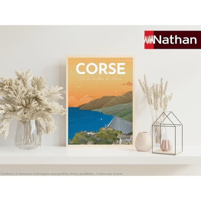 Nathan-Puzzle de 500 piezas-Póster de Córcega/Louis l'Affiche-Des 10 ans-Puzzle de alta calidad-Colección Nostalgia-87826 3