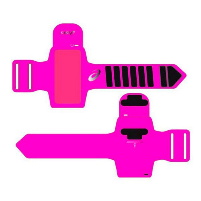 Brazalete Deportivo con Salida para Auriculares Asics MP3 Arm Tube Rosa 1 Brazalete Deportivo con Salida para Auriculares Asics MP3 Arm Tube Rosa 1