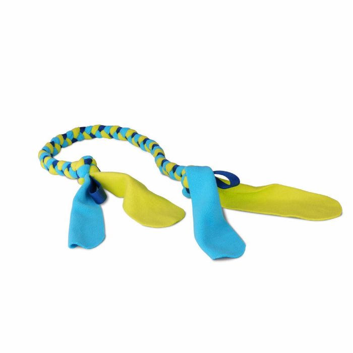 Coachi Tuggi Tug Juguete de Adiestramiento para Perros y Cachorros - Resistente para Tirar y Jugar - Antimordiscos Azul-Lima-Azul Claro 2
