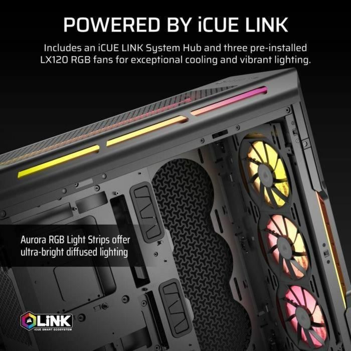 Corsair COR0840440487739 Caja para PC iCUE LINK 5000T LX RGB Series Semitorre Negra 4 Corsair COR0840440487739 Caja para PC iCUE LINK 5000T LX RGB Series Semitorre Negra 4