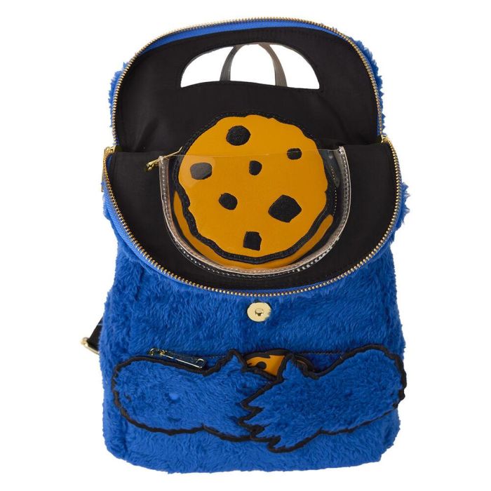 Mochila peluche + monedero Cookie Monster Barrio Sesamo Loungefly 1