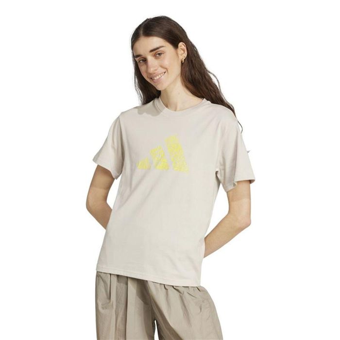 Camiseta de Manga Corta Mujer Adidas Beige 7-8 Años 5