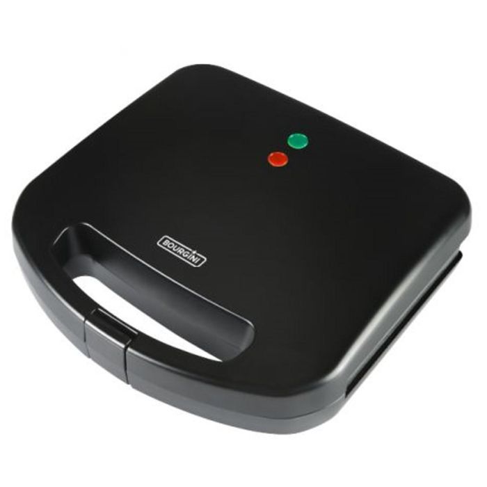 Bourgini Sandwichera Grill XXL 16x27cm 800W Placa Antiadherente Fácil Limpieza