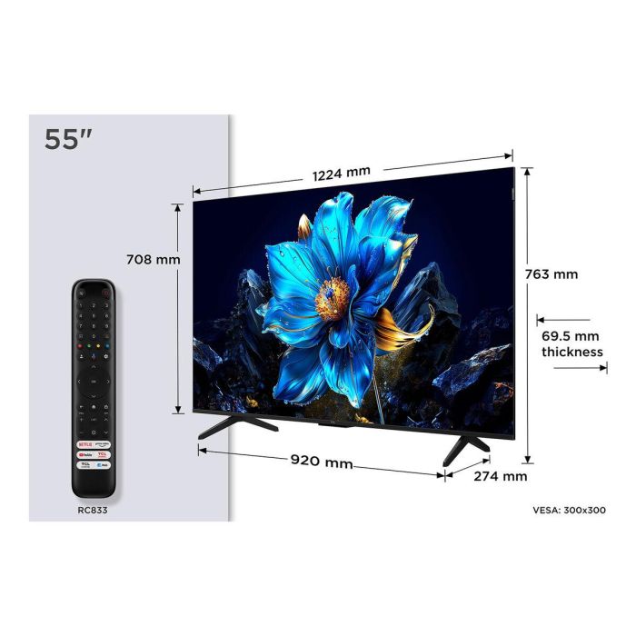 Televisor TCL QLED 55P7K 55"/ Ultra HD 4K/ Smart TV/ WiFi 1