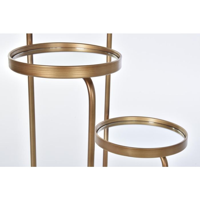 DKD Home Decor Repisa de Diseño Moderno con Estructura de Metal y Detalles de Espejo, Color Cobrizo, Medidas 35x113x43 cm 2 DKD Home Decor Repisa de Diseño Moderno con Estructura de Metal y Detalles de Espejo, Color Cobrizo, Medidas 35x113x43 cm 2