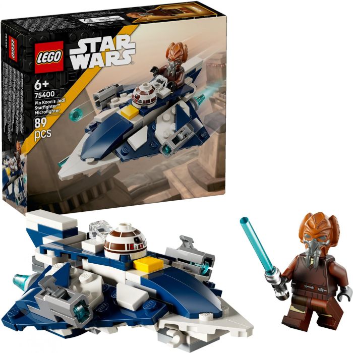 LEGO 75400 Caza Estelar Jedi Plo Koon Microfighter Star Wars Las Guerras Clon Set Construcción con Minifigura +6 años 16 LEGO 75400 Caza Estelar Jedi Plo Koon Microfighter Star Wars Las Guerras Clon Set Construcción con Minifigura +6 años 16