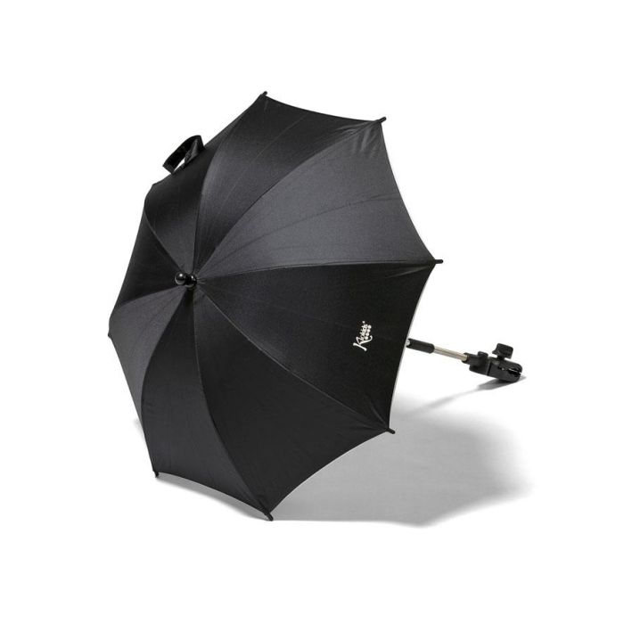 KioKids Sombrilla Universal para Carrito de Bebé Negra con Protección UV y Bolsa de Almacenamiento 1