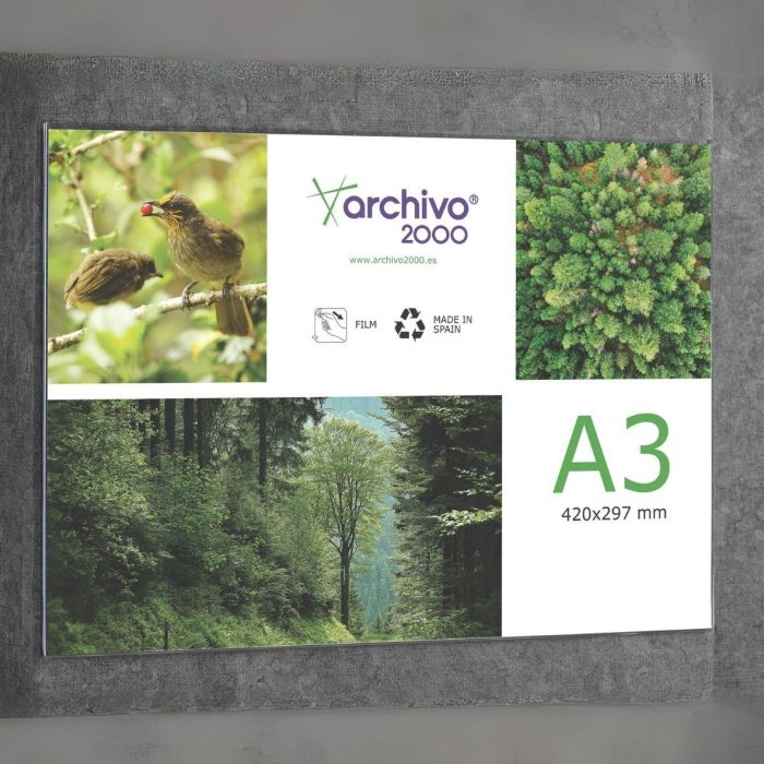Archivo 2000 Expositor Mural Premium Din A3 Horizontal 420x300 mm con Adhesivo Espesor 3 mm 1