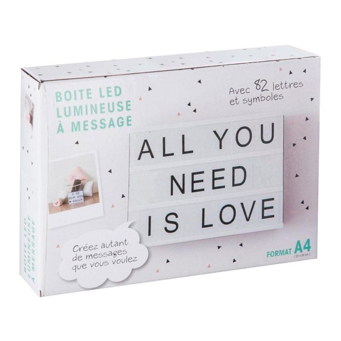 Atmosphera Caja de Mensajes Luminosos LED 30x22x5.5 cm a Pilas 1 Atmosphera Caja de Mensajes Luminosos LED 30x22x5.5 cm a Pilas 1