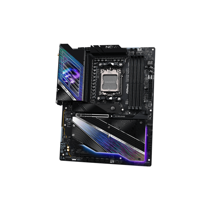 ASRock 90-MXBPX0-A0UAYZ Placa Base X870E NOVA WiFi ATX AMD Socket AM5 DDR5 Wi-Fi 7 para PC 3