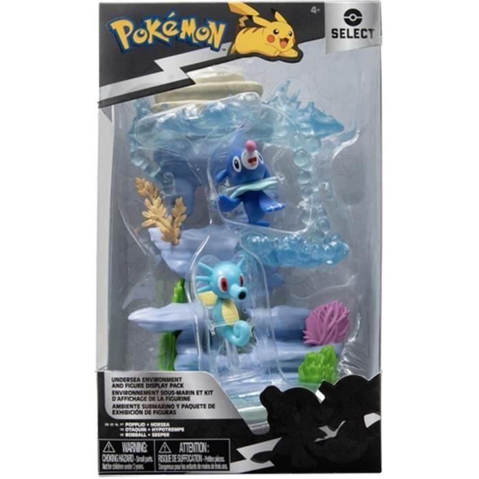 Pokémon - Paquete ambiental submarino con figuras Otaquin e Hypotrempe 5cm - Bandai 2