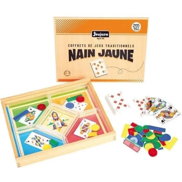 Jeujura Juego del enano amarillo - Caja de madera, Juego de cartas y fichas, A partir de 3 años 0 Jeujura Juego del enano amarillo - Caja de madera, Juego de cartas y fichas, A partir de 3 años 0