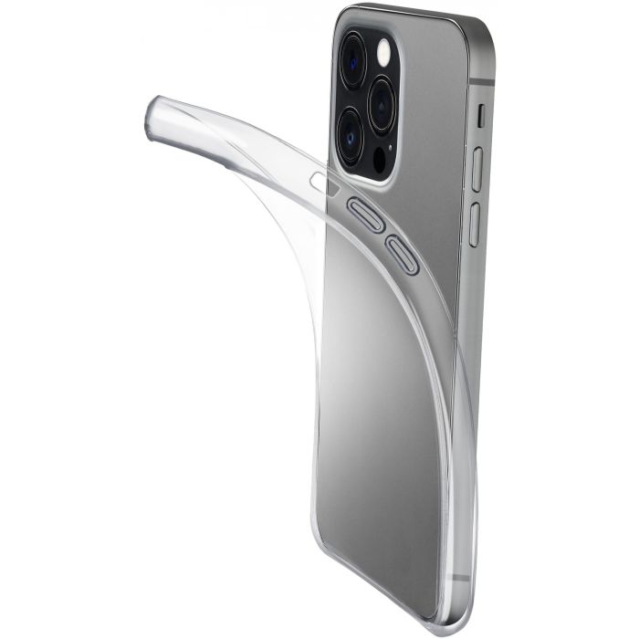 Cellularline Fine Case iPhone 15 Pro, Funda Blanda Ultrafina Transparente, 6.1", Compatible con MagSafe y Carga Inalámbrica