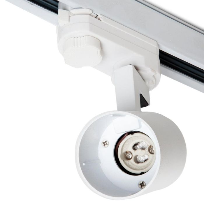 Foco Carril Trifásico "Lumiastra" 1xGU10 Blanco Sin Bombilla 2 Foco Carril Trifásico "Lumiastra" 1xGU10 Blanco Sin Bombilla 2
