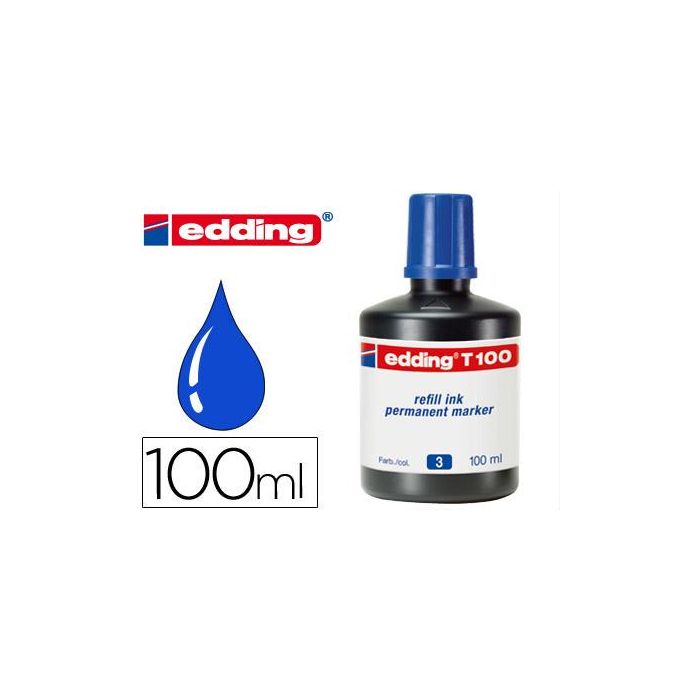 Tinta Rotulador Edding T-100 Azul Bote 100 mL