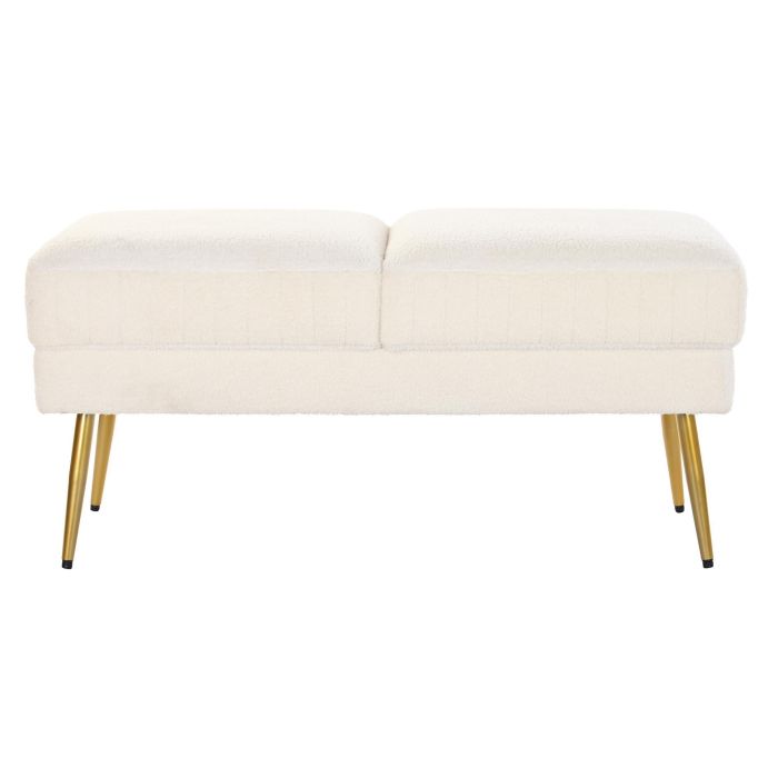 Descalzadora Moderno DKD Home Decor Blanco Dorado 45 x 50 x 106 cm 4 Descalzadora Moderno DKD Home Decor Blanco Dorado 45 x 50 x 106 cm 4