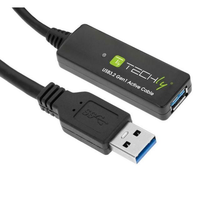 Techly Cable Extensor USB 3.2 SuperSpeed+ 10m Negro Señal Extender, Transfiere Datos hasta 5 Gbps 3 Techly Cable Extensor USB 3.2 SuperSpeed+ 10m Negro Señal Extender, Transfiere Datos hasta 5 Gbps 3