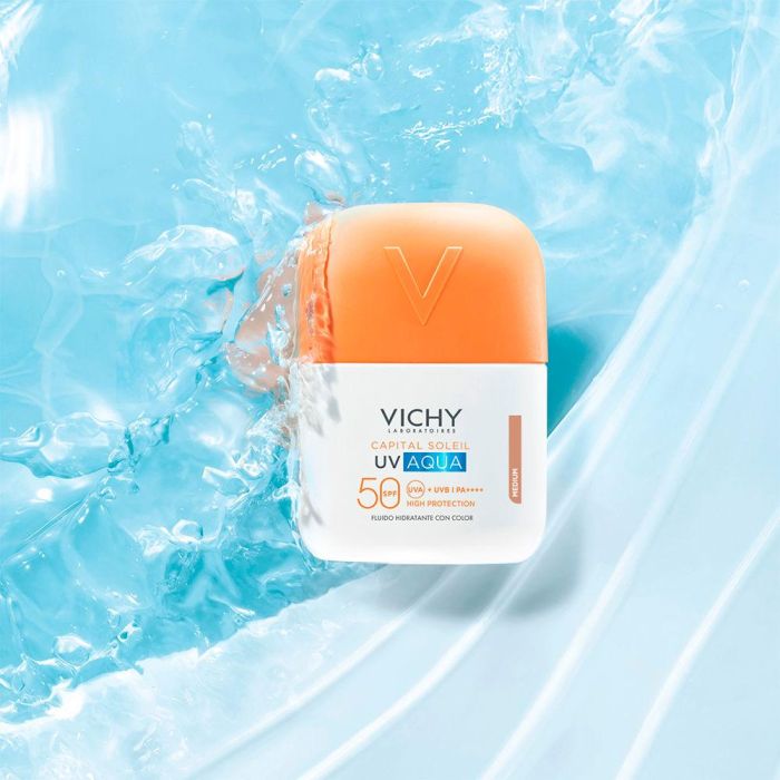 Vichy Capital Soleil UV Aqua Gel Fluido Hidratante Facial con Color SPF50 #Medium 50 ml - Protección Solar Alta UVA/UVB 4