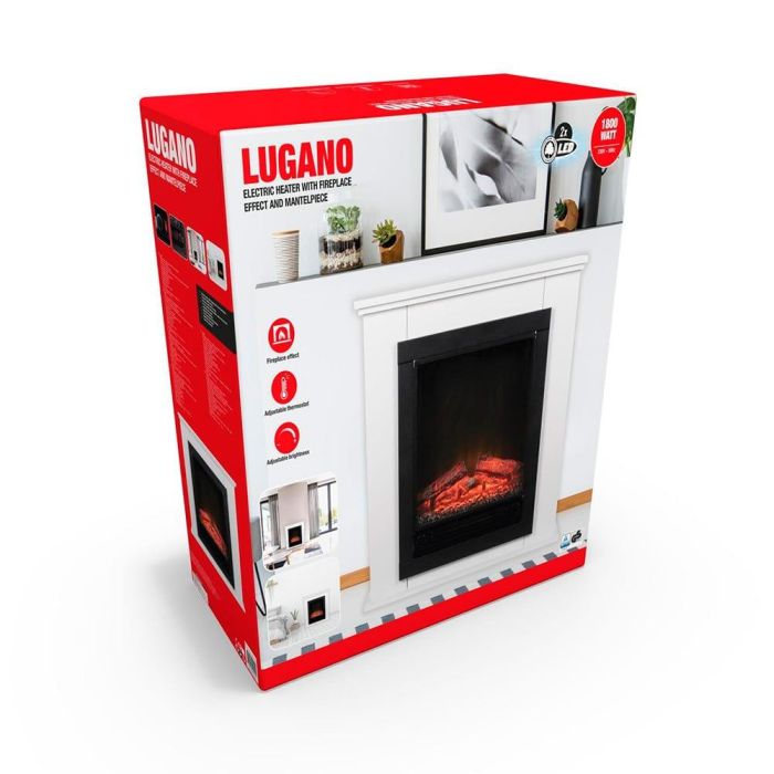 Estufa/chimenea eléctrica con repisa modelo lugano 1800 W 1 Estufa/chimenea eléctrica con repisa modelo lugano 1800 W 1