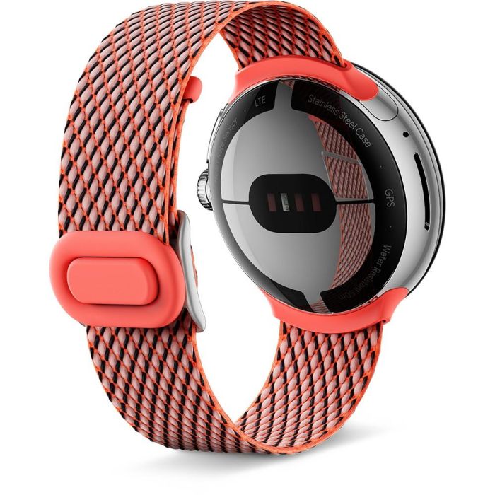Google Brazalete para Smartwatch Pixel Watch, 137-203 mm, Color Coral, Material Plástico y Acero Inoxidable 2