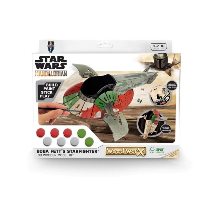 Woodwork Puzle 3D para Pintar Star Wars - Maqueta de Madera para Niños y Adultos