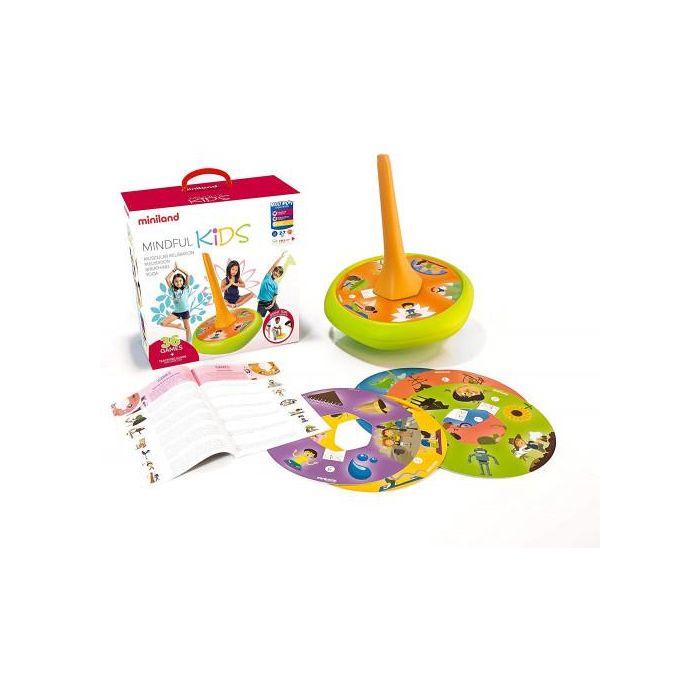 Miniland Juego Didáctico Mindfulness con Peonza Gigante y Guía de Ejercicios 31898