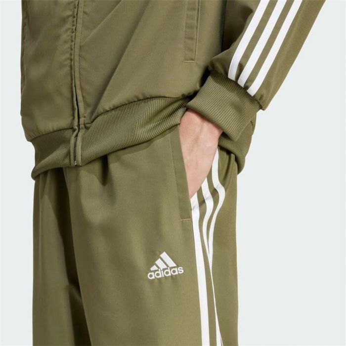 Chándal Adidas Basic 3S Woven Verde Hombre 1 Chándal Adidas Basic 3S Woven Verde Hombre 1