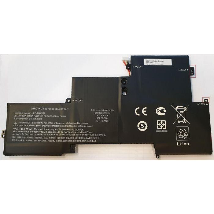 CoreParts Batería para portátil HP EliteBook Folio 1020 G1 31.92Wh Li-Pol 7.6V 4200mAh Negra
