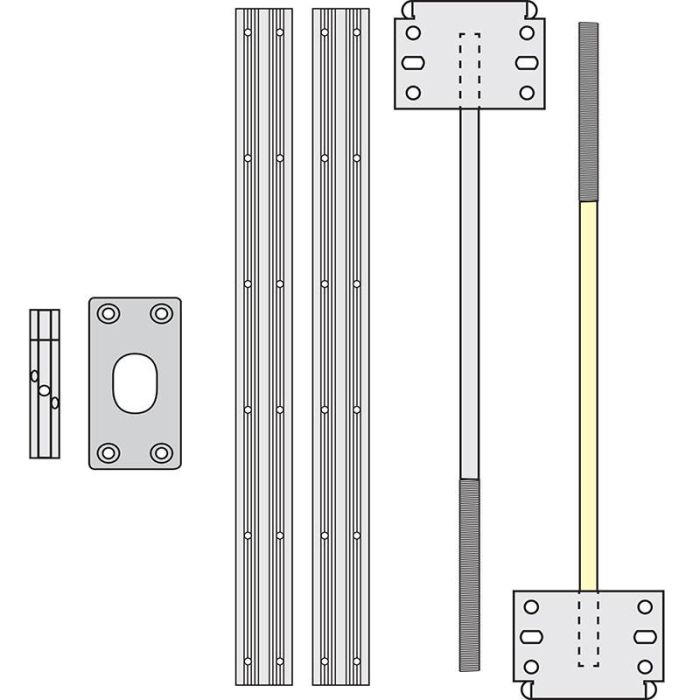 Enderezador Puerta Split Reg.Centro 2000Mm Herrajes Alk Enderezador Puerta Split Reg.Centro 2000Mm Herrajes Alk