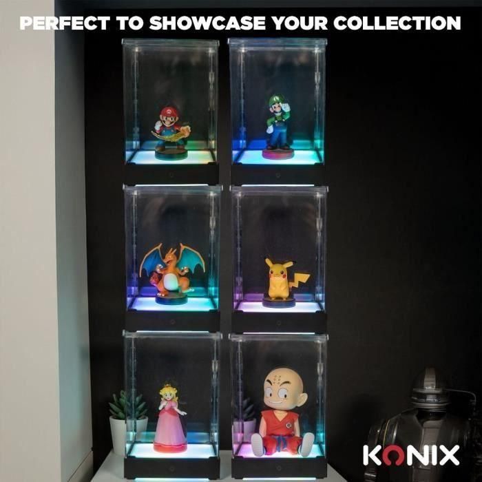 Caja de visualización LED para figuras - KONIX - Compatible con Funko Pop / Banpresto Qposket - Iluminación RGB - Cable USB 4 Caja de visualización LED para figuras - KONIX - Compatible con Funko Pop / Banpresto Qposket - Iluminación RGB - Cable USB 4