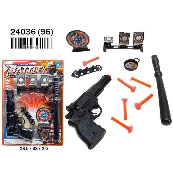 Pistola set policia con accesorios 28,5x38x2,5 cm Pistola set policia con accesorios 28,5x38x2,5 cm