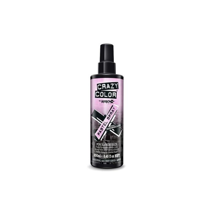 Crazy Color Spray Marshmallow 250ml - Tinte Temporal Rosa Pastel para Cabello Rubio - Ideal para Festivales y Eventos