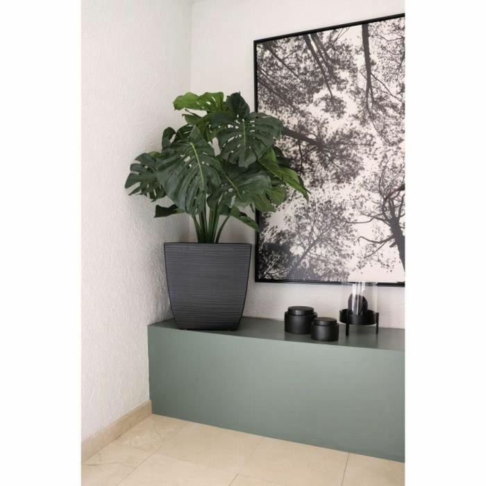 EDA Jardinera Cuadrada Diva Stone 42 L - con Bandeja Extraíble - Exterior o Interior - Decoración Onda - 43,5 x 43,5 x A.44,2 cm 3 EDA Jardinera Cuadrada Diva Stone 42 L - con Bandeja Extraíble - Exterior o Interior - Decoración Onda - 43,5 x 43,5 x A.44,2 cm 3