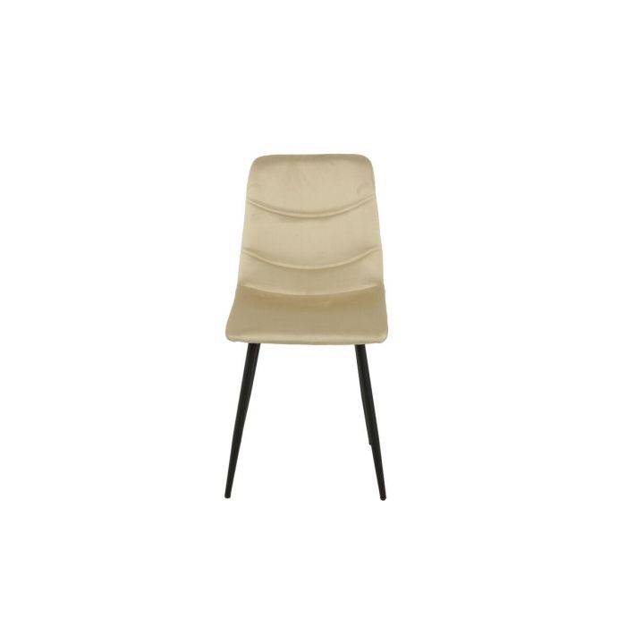 Silla Romimex Beige Terciopelo Metal 45 x 89 x 55 cm 4