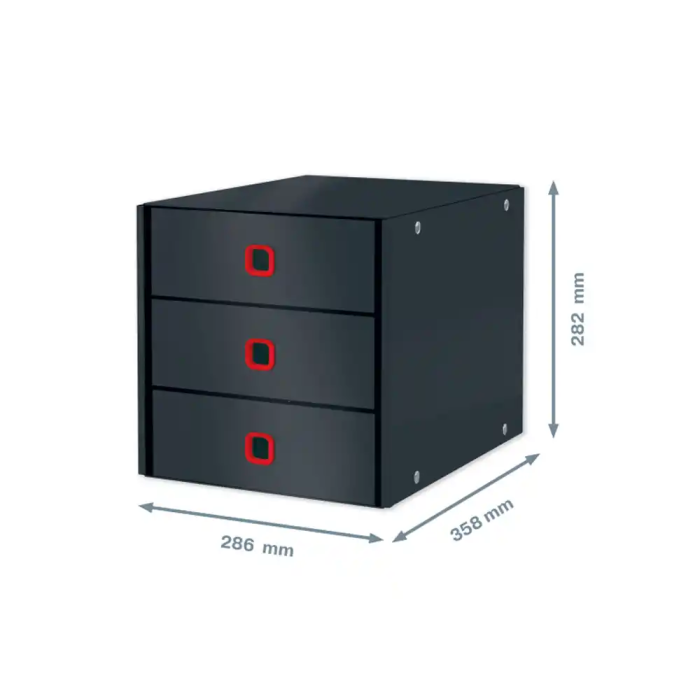 Leitz Click&Store Fichero Cajones Sobremesa 3 Cajones Color Gris 290x283x360 mm 3